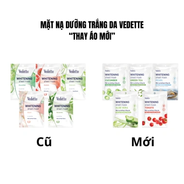 Combo 10 Mặt nạ giấy trắng da Vedette 22ml - Dưỡng ẩm, làm sáng da, Giá chỉ 189.000₫ 8 Combo 10 Mặt nạ giấy trắng da Vedette 22ml - Dưỡng ẩm, làm sáng da, Giá chỉ 189.000₫ 8