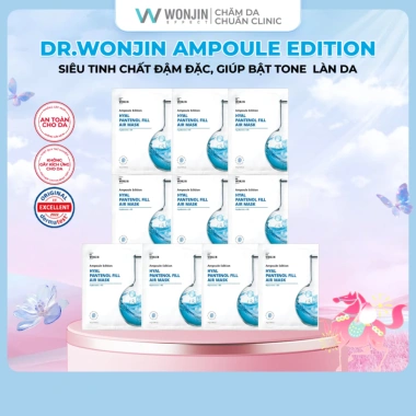 Combo 10 Mặt Nạ Siêu Tinh Chất DR WonJin Ampoule - Dưỡng ẩm Hyal Panthenol, chỉ 205.000₫