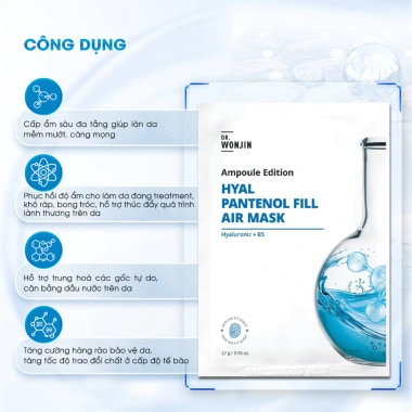 Combo 10 Mặt Nạ Siêu Tinh Chất DR WonJin Ampoule - Dưỡng ẩm Hyal Panthenol, chỉ 205.000₫