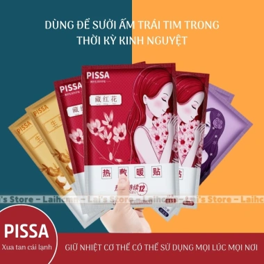 Combo 10 Miếng Dán Giảm Đau Bụng PISSA Giữ Nhiệt Thảo Dược và Giảm Đau Vai Gáy, Chỉ 45k
