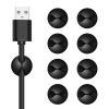 Combo 10 miếng dán giữ dây cáp sạc USB mini - Kẹp giữ dây sạc màu đen, Giá 26.000đ