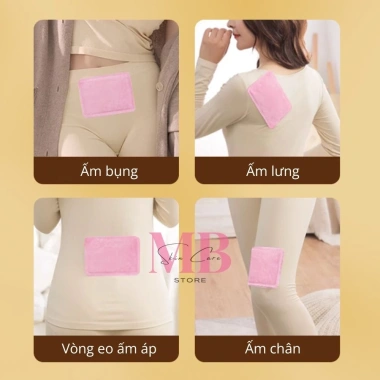 Combo 10 miếng dán giữ nhiệt - Giảm đau bụng kinh, ngải cứu, gừng ấm áp, chỉ 45.000đ