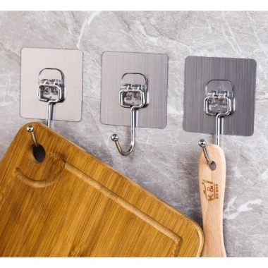 Combo 10 Móc Bạc Dán Tường Inox 304 Siêu Dính Chịu Lực Đa Năng Treo Đồ - 18.899₫