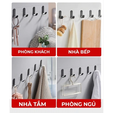 Combo 10 Móc Chữ J Dán Tường, Treo Đồ Chịu Lực 10kg - Giá 29.000₫ 3