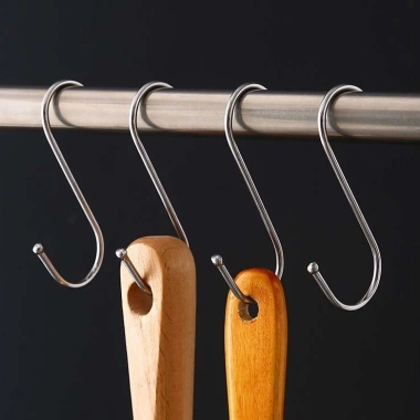 Combo 10 móc chữ S đầu tròn inox, giá sỉ 7.500 - siêu chắc treo quần áo 8