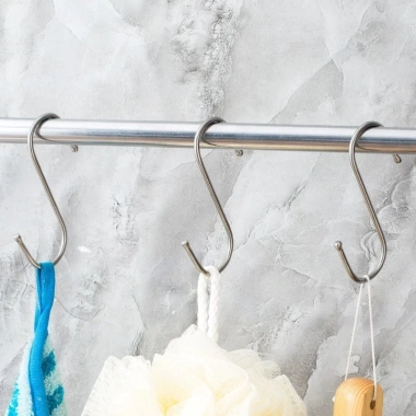 Combo 10 móc chữ S đầu tròn inox, giá sỉ 7.500 - siêu chắc treo quần áo 9