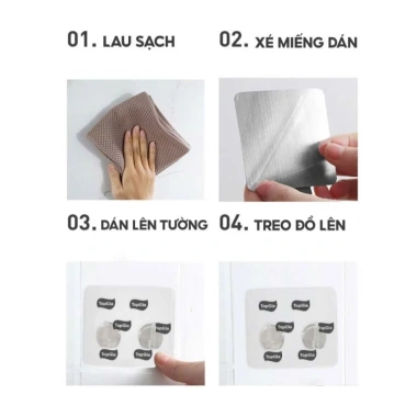 Combo 10 Móc Dán Siêu Dính TOPGIA Đa Năng Tiết Kiệm Giá 14.205 VND Giảm 20%