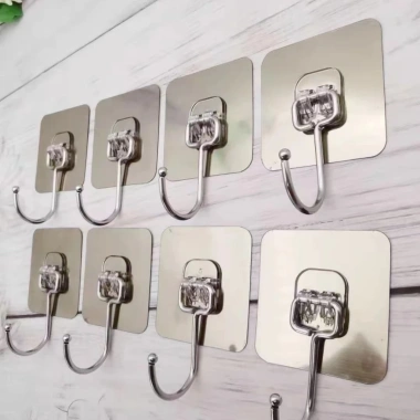 Combo 10 Móc Dán Tường Living C Siêu Bền: Móc Inox & Nhựa Treo Quần Áo Đồ Dùng