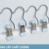 Combo 10 móc kẹp đa năng thép không gỉ, đầu bọc silicon chống tuột, treo quần áo 2