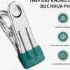 Combo 10 móc kẹp đa năng thép không gỉ, đầu bọc silicon chống tuột, treo quần áo 3