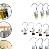 Combo 10 móc kẹp đa năng thép không gỉ, đầu bọc silicon chống tuột, treo quần áo 6