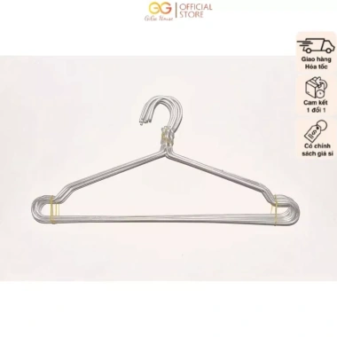 Combo 10 móc nhôm treo quần áo GIGA HOUSE - Chắc chắn, đủ size, tiện lợi, giá ưu đãi