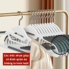 Combo 10 móc treo quần áo chống trượt, đệm cầu vai cao su xoay 360, đa năng nhựa cao cấp, bền chịu nặng - 34.898₫ 6