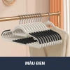 Combo 10 móc treo quần áo chống trượt, đệm cầu vai cao su xoay 360, đa năng nhựa cao cấp, bền chịu nặng - 34.898₫ 10