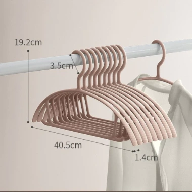 Combo 10 móc treo quần áo chống trượt nhựa HIPS bền bỉ chịu nặng - Giá 120.000₫