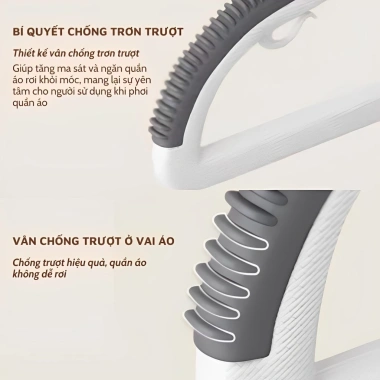 Combo 10 móc treo quần áo chống trượt thông minh xoay 360 độ đa năng nhựa cao cấp siêu bền - 10.000 VND