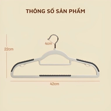 Combo 10 móc treo quần áo chống trượt thông minh xoay 360 độ đa năng nhựa cao cấp siêu bền - 10.000 VND