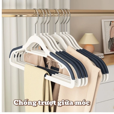 Combo 10 móc treo quần áo đa năng, đầu móc xoay 360, chống trượt, nhựa TPE cao cấp - Giá ưu đãi 19.502₫ 4