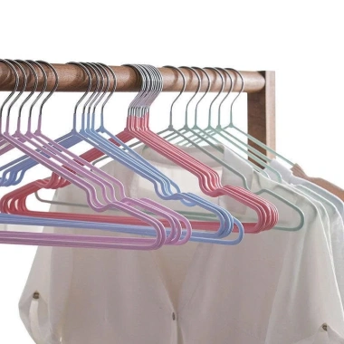 Combo 10 Móc Treo Quần Áo Người Lớn V2 Lõi Nhôm Bọc Nhựa Chống Trượt Đa Năng