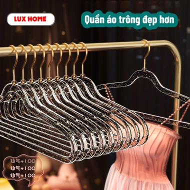 Combo 10 móc treo quần áo trong suốt, đầu móc xoay 360, chống trượt, giá chỉ 39.100₫ 3 Combo 10 móc treo quần áo trong suốt, đầu móc xoay 360, chống trượt, giá chỉ 39.100₫ 3