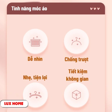 Combo 10 móc treo quần áo trong suốt, đầu móc xoay 360, chống trượt, giá chỉ 39.100₫ 5