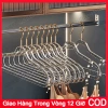 Combo 10 móc treo quần áo trong suốt, kim tuyến, chống trượt, xoay 360 độ đa năng - Giá 87.244₫
