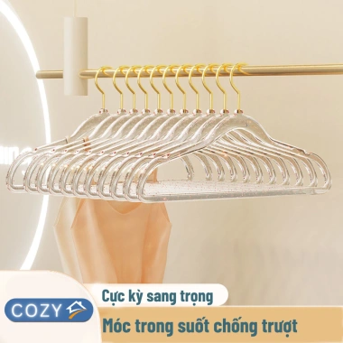 Combo 10 móc treo quần áo trong suốt - xoay 360 độ, chống trượt, giá chỉ 48.000đ 6 Combo 10 móc treo quần áo trong suốt - xoay 360 độ, chống trượt, giá chỉ 48.000đ 6