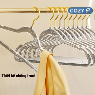 Combo 10 móc treo quần áo trong suốt - xoay 360 độ, chống trượt, giá chỉ 48.000đ 8 Combo 10 móc treo quần áo trong suốt - xoay 360 độ, chống trượt, giá chỉ 48.000đ 8
