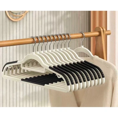 Combo 10 móc treo quần áo trống trơn trượt, đầu móc xoay 360 độ - chỉ 45.000đ 2