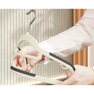 Combo 10 móc treo quần áo trống trơn trượt, đầu móc xoay 360 độ - chỉ 45.000đ 4