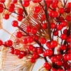 Combo 10 Nhánh Đào Đông giả 12 quả dài 15cm - Trang trí Tết, kết cây, làm sáp, cầu tài lộc - 21.600 VND 6