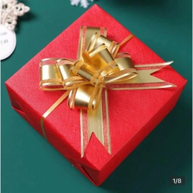 Combo 10 nơ rút von bản to 5cm đẹp sang sịn, trang trí hộp quà, giỏ quà Tết chỉ 32.000đ 9