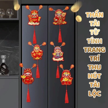Combo 10 Phụ Kiện Trang Trí Tết 2.026 Nam Châm Thần Tài - Trang Trí Tủ Lạnh Ogi Home PK07 Giá 52.000