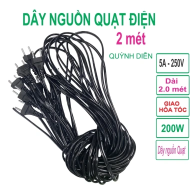 Combo 10 sợi Dây nguồn tròn quạt điện 2m - Giá ưu đãi 138.710₫ - QUỲNH DIỄN