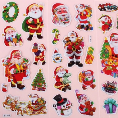 Combo 10 sticker Noel 3D nổi chống nước – siêu nhân ô tô chữ cho bé trai 24.000₫ 2