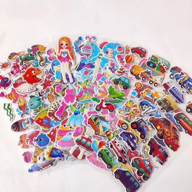 Combo 10 sticker Noel 3D nổi chống nước – siêu nhân ô tô chữ cho bé trai 24.000₫ 4
