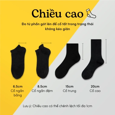 Combo 10 Tất Vớ Cổ Cao Unisex Nam Nữ SocksWorld Êm Ái Dày Dặn Thoáng Khí - 85k 2