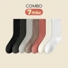 Combo 10 Tất Vớ Cổ Cao Unisex Nam Nữ SocksWorld Êm Ái Dày Dặn Thoáng Khí - 85k 10