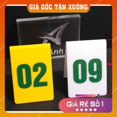 Combo 10 Thẻ Đánh Số Bàn Mica Nhiều Màu - Menu Thứ Tự, Giá Rẻ, Có Sẵn 94.100 VND 4