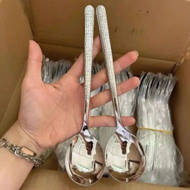 Combo 10 Thìa Muỗng Hàn Quốc Cán Dài Inox Sáng Bóng Không Gỉ Giá Ưu Đãi 35.000đ