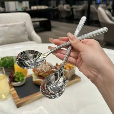 Combo 10 Thìa Muỗng Hàn Quốc Cán Dài Inox Sáng Bóng Không Gỉ Giá Ưu Đãi 35.000đ