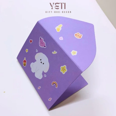Combo 10 thiệp chúc mừng, thiệp quà tặng in hình dễ thương - Giá chỉ 29.000₫