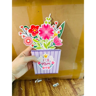 Combo 10 Thiệp Hoa Giỏ Xách Cắm Hoa 20/10 Giấy Cứng Loại 1 - Giá Ưu Đãi 29.000 VND 7