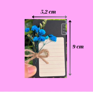 Combo 10 Thiệp Hoa Khô Handmade Tone Đen Quà Valentine Giáng Sinh Noel 12.000đ 4