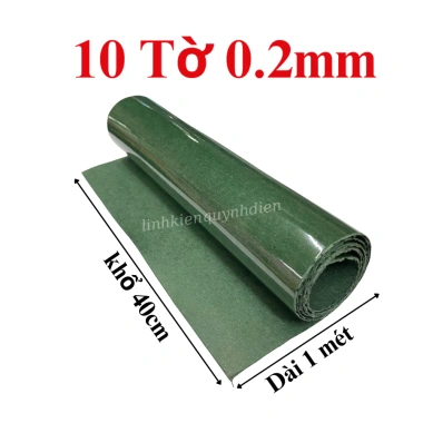 Combo 10 tờ Giấy xanh vàng cách điện motor, biến áp, tanpo 40x100cm - Giá 120k