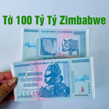 Combo 10 tờ lưu niệm 100% Zimbabwe - Lì xì Tết bảo an phát quang, chỉ 63.600