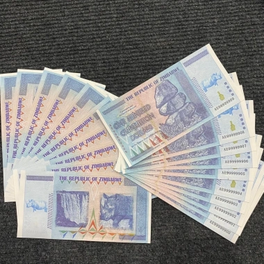 Combo 10 tờ lưu niệm 100% Zimbabwe - Lì xì Tết bảo an phát quang, chỉ 63.600