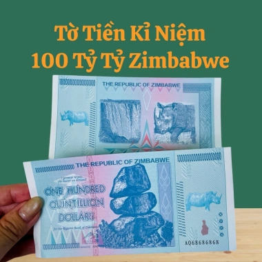 Combo 10 tờ lưu niệm 100% Zimbabwe - Lì xì Tết bảo an phát quang, chỉ 63.600