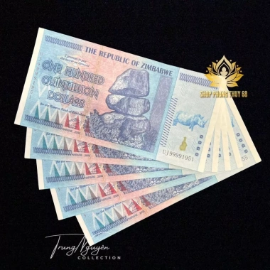 Combo 10 Tờ Tiền 100 Tỷ Zimbabwe Lưu Niệm Bảo An Vip - Lì Xì Tết, Sưu Tầm, Quà Tặng 15k