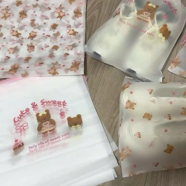 Combo 10 túi đựng giày dép dây rút tiện lợi thiết kế gấu dễ thương chỉ 43.000₫